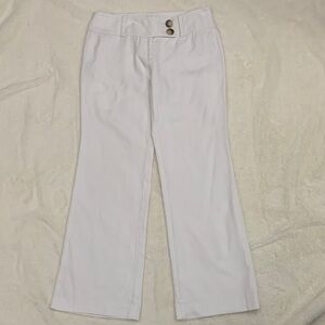 Ann Taylor Cotton 29P White Button Pants